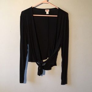 Black wrap cardigan